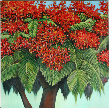 Yucatan Flame Tree by artist Melissa Wen Mitchell